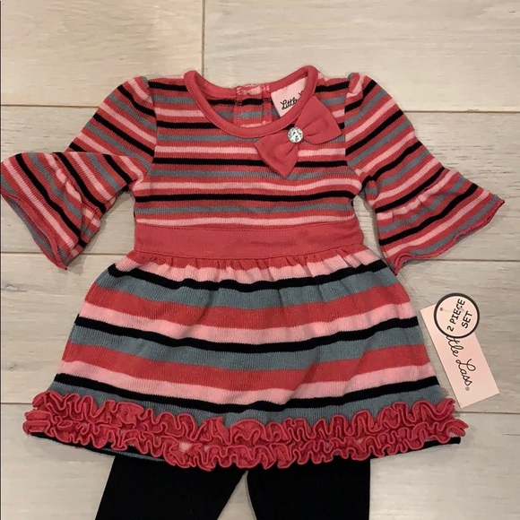 Little Lass sweater top and leggings set - Picture 2 of 4